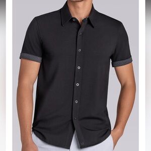 Men's Buttercloth Black Short Sleeve Shirt